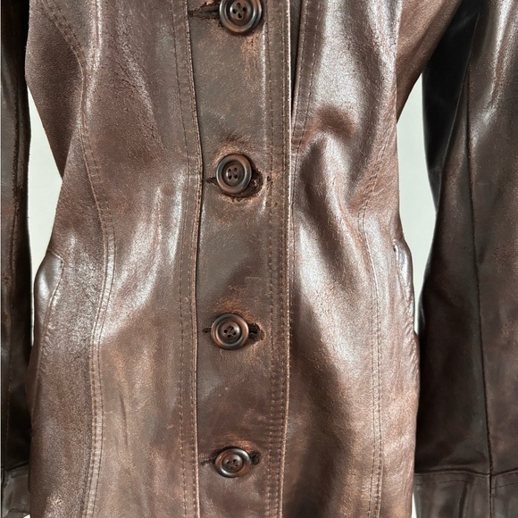 Pegabo Jackets & Blazers - Vintage Women's Brown Leather Jacket